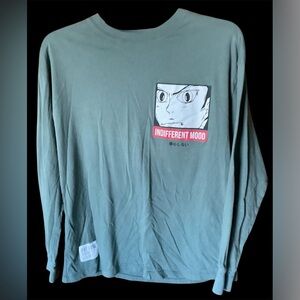 Zara green L/S  t-shirt Indiferent Mood size 11/12 Girls